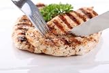 Grilled Chicken Breasts on a Plate with Fresh Vegetables - 24W x 16H - Peel and Stick Wall Decal by Wallmonkeys