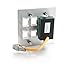 Legrand - C2G RapidRun Double Gang Keystone Wallplate, Brushed Aluminum VGA Wallplate, Audio Video Wall Plate, 1 Count, C2G 60029