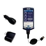Retractable USB Hot Sync Compact Kit with Car & Wall Charger for the Sprint IP-830w - Gomadic Brand w/ TipExchange Technology