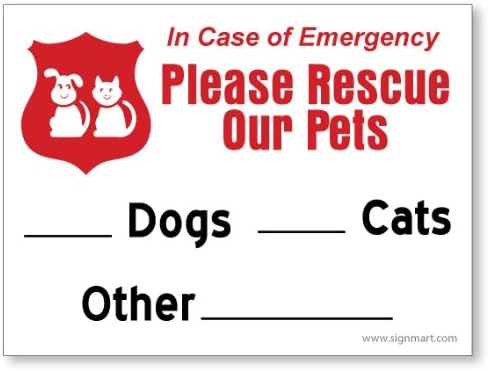 10 Pack - Pet Rescue Window Stickers - Please Rescue Our Pets (PRS003)
