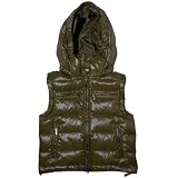 Olive Detachable Hood Down Vest by ADD