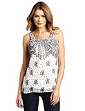AGB Women's Solid Yoryu Top with Short Sleeves and Rouched Neckline, Black/White, Small
