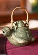 Ceramic teapot, 'Turtle Mom'