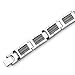 Chisel Brushed and Polished Stainless Steel Cable Bracelet - 8.5 Inches