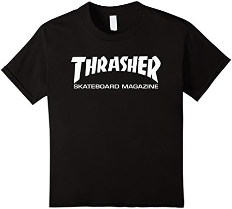 Kids Thrasher Skateboard Magazine TShirt 10 Black