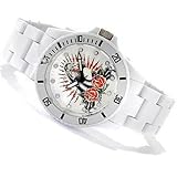Ed Hardy Unisex VIP VP2-WH Plastic Quartz Watch with White Dial