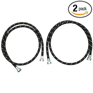 Whirlpool 8212487RC 5-Foot Industrial Braided Washer Fill Hose, 2-Pack by Whirlpool