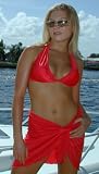 Red Lycra French Wrap Swimsuit Coverup - 5 Available Colors