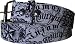 White Infamous Stars Printed Imitation Leather Belt