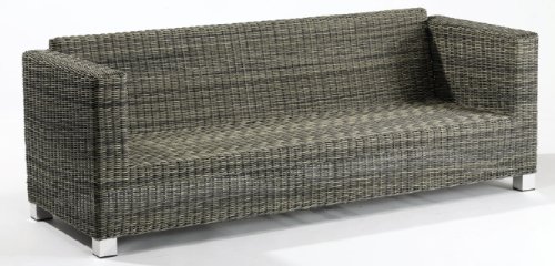 Rattan Möbel Gartenmöbel Lounge SOFA HERA 3er Geflecht