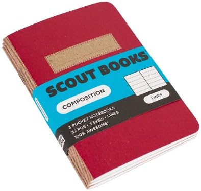 Scout Books Magenta Composition Notebook 3 Pack (3.5" x 5")