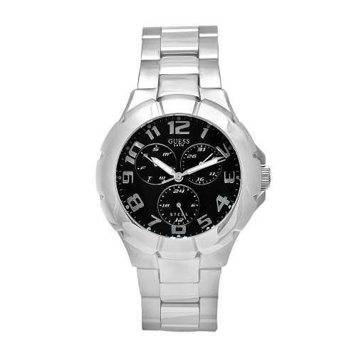 GUESS Men's I90199G3 Steel Stainless Steel Black Multifunction Dial Watch