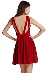 Fit-and-Flare Cotton Goddess Pleated Backless Summer  Dress