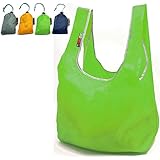EcoJeannie&reg; 4 Pack Super Strong Ripstop Nylon Foldable Reusable Bag Grocery Shopping Tote Bag with built-in Pouch, RBS041