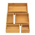 Seville Classics Bamboo Drawer Organizer Boxes
