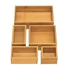 Seville Classics Bamboo Drawer Organizer Boxes