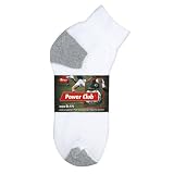 Mens White Cotton Blend Cushioned Ankle Athletic / Sport Socks Value 4-Pack