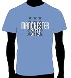 Manchester City Essential Logo Soccer Tee, Adult Medium - Light Blue