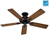 41v16gFyOEL. SL160  Hunter Fans 20517 52 Savoy Traditional Energy Star Indoor Matte Black Ceiling Fan