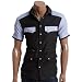 Doublju Mens Casual Two Tone Color Buttondown Shirts (AJ25)