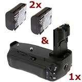 Produkt-Bild: Delamax Batteriegriff & 2 Akkus f&uuml;r Canon EOS 7D - ersetzt BG-E7, LP-E6 in Originalqualit&auml;t (Delamax by Phottix)