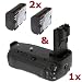 Delamax Batteriegriff & 2 Akkus f�r Canon EOS 7D - ersetzt BG-E7, LP-E6 in Originalqualit�t (Delamax by Phottix)