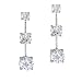 Past present future sterling silver cz diamond earrings