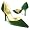 Forzieri Shimmering Green Velvet Italian D'Orsay Pump Shoes 5.5 US | 3 UK | 36 EU