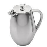 6 Cup Double Walled Cafetière Plunger coffee maker – 18/10 stainless steel: Kitchen Craft Le’Xpress