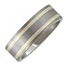 Graces Titanium Ring with 14K Gold Inlays
