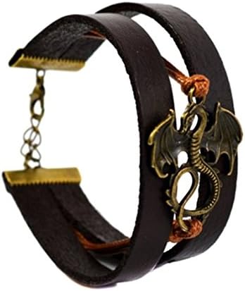 GOT inspired leather bracelet dragon