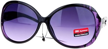 CG Eyewear Metalic Scribble Skatch Pattern Plastic Butterfly Sunglasses Purple