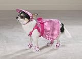 East Side Collection Pink Gingham Dog Dress w/Matching Dog Hat, Collar  Lead - XX-Small (XXS)
