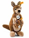 Steiff 064630 - Wally K&auml;nguruh mit Willy Baby-K&auml;nguruh, hellbraun, 26 cm