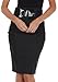 Sakkas Petite High Waist Shirred Stretch Pencil Skirt with Wide Belt