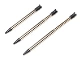 Assecure Black Metal Teloscopic Extendable Slot in Stylus 3 Pack for Nintendo 3DS