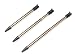 Assecure Black Metal Teloscopic Extendable Slot in Stylus 3 Pack for Nintendo 3DS