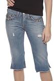 True Religion Ladies' Shorts JOEY VNTG BEADING, Color: Blue, Size: 26