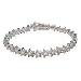Eve's Addiction Wish Upon a Star Sterling Silver and CZ Tennis Bracelet
