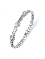 Sterling Silver Cubic Zirconium Bangle