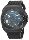 Technomarine Men`s 908004 Blackwatchchronograph Blue Dial Black Rubber Watch