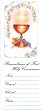 100 First Communion Mini-Bookmark Remembrances in English, 1.5" x 4.5"