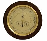 Brass Barometer, Thermometer & Hygrometer on Cherry Weather Station