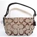 Authentic Coach 24CM Signature Khaki East West Duffle Bag 15068