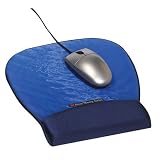 Mouse Pad, Wrist Rest, Precise Surface, Gel Cushioning, Blue Water MMMMW311BE