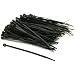 100 Black Nylon Cable Zip Ties Self Locking 2.5mm x 4"