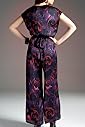 Zandra Rhodes Rose Print Tie Belt Jumpsuit