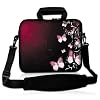 Sidorenko Designer Notebooktaschen mit Tragegurt + Tragegriff inkl. Zusatzfach f�r Maus und Ladeger�t an der Vorderseite der Tasche // Gr��e 43,9cm von 17" bis 17,3" Neopren Schutzh�lle