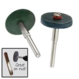 Buy 2pc Diamond-in-Rubber Emery Disc Set - Fits Dremel - Metal, Glass, Tile, Stone by Jeweler's Tools
