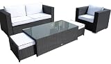 Outdoor Garden Furniture, 6 Piece Ascot Sofa Set Outdoor Suite inc FREE Luxury Outdoor Covers!